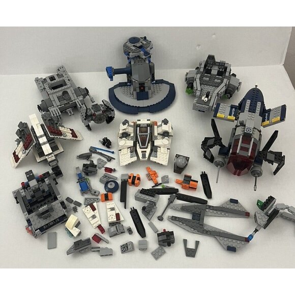Lego Star Wars Large Lot Partial Builds Misc Pieces Parts